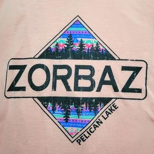 Zorbaz Pelican Lake MN, Light Pink Tank Top Small Split, Layered Back, Flowy